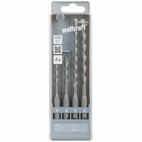 Brandneu ???? Wolfcraft ???? Hammer-Schlagbohrer-Set HM Standard 4-tlg. SDS-plus Schaft 8456000, Ø 5 - 8 Mm, 4-teilig 07610811029557 ???? 4 Brandneu ???? Wolfcraft ???? Hammer-Schlagbohrer-Set HM Standard 4-tlg. SDS-plus Schaft 8456000, Ø 5 - 8 Mm, 4-teilig 07610811029557 ???? – Bild 2