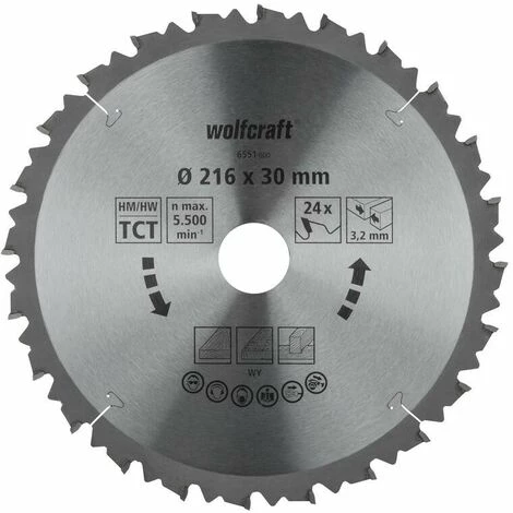 Wolfcraft HM-Sägeblatt 216 x 30 x 3,2 mm Budget ???? Wolfcraft HM-Sägeblatt 216 X 30 X 3,2 Mm ???? -WOLFCRAFT Shop 22921860 1