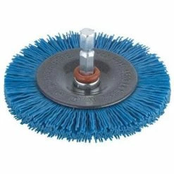 Auslauf ❤️ Wolfcraft 1 Nylon-Scheibenbürste S=6mm,blau,ø75mm ❤️