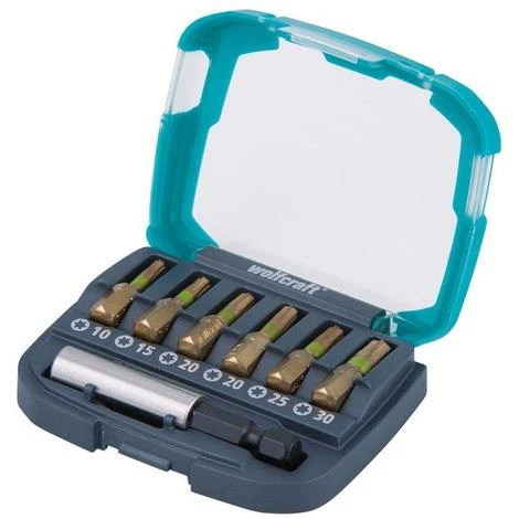 Brandneu ✨ Wolfcraft 1 Bit-Box Diamantbestreut, 7 Teile ???? 3 Brandneu ✨ Wolfcraft 1 Bit-Box Diamantbestreut, 7 Teile ????