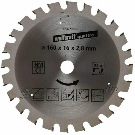 Neu ⌛ Wolfcraft HM-Kreissägeblatt, 160x16x2.8 Mm, 24 Zähne ???? 3 Neu ⌛ Wolfcraft HM-Kreissägeblatt, 160x16x2.8 Mm, 24 Zähne ????