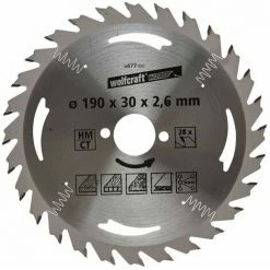 Großhandel ❤️ Wolfcraft HM-Kreissägeblatt, 190x30x2.6 Mm, 28 Zähne ⭐