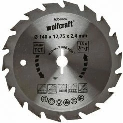 Schlussverkauf ???? Wolfcraft HM-Kreissägeblatt, 140x12.75x2.4 Mm, 18 Zähne ✔️