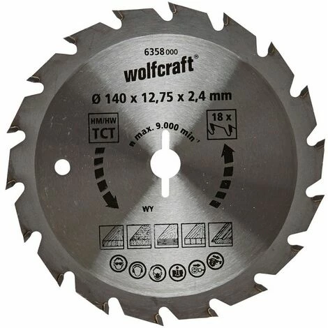 Wolfcraft HM-Kreissägeblatt, 140x12.75x2.4 mm, 18 Zähne Schlussverkauf ???? Wolfcraft HM-Kreissägeblatt, 140x12.75x2.4 Mm, 18 Zähne ✔️ -WOLFCRAFT Shop 2903028 1