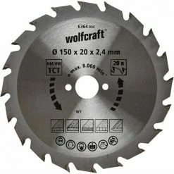 Brandneu ???? Wolfcraft HM-Kreissägeblatt, 150x20x2.4 Mm, 20 Zähne ????