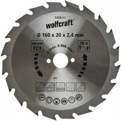 Bestpreis ???? Wolfcraft HM-Kreissägeblatt, 160x20x2.4 Mm, 20 Zähne ✨
