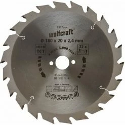 Schlussverkauf ???? Wolfcraft HM-Kreissägeblatt, 180x20x2.4 Mm, 22 Zähne ⌛