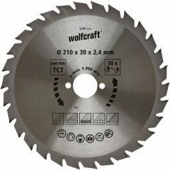 Am billigsten ???? Wolfcraft HM-Kreissägeblatt, 210x30x2.4 Mm, 30 Zähne ????