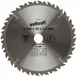 Bestpreis ???? Wolfcraft Tischsägeblatt, 250 X 30/20 X 24 ????