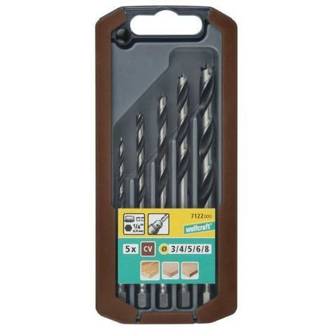 wolfcraft 5 Holzbohrer CV geschl. S=kt. ø3-8mm - 7122000 Billig ???? Wolfcraft 5 Holzbohrer CV Geschl. S=kt. ø3-8mm - 7122000 ???? -WOLFCRAFT Shop 3014946 1