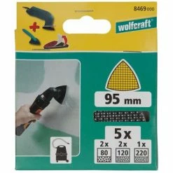 Auslauf ???? Wolfcraft Haft-Gitterleinen Delta 95 Mm 5 Stück Silizium Carbid Stück Stück Wolfcraft Delta 0761122173 Delta ❤️ -WOLFCRAFT Shop 59905384 3