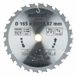 Bestes Angebot ???? Handkreissägeblatt HM F. Akku Z24, 165x1,8x15,87/20mm Wolfcraft ????