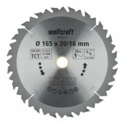 Bestpreis ???? Handkreissägeblatt HM Z20 165x2,4x16/20mm Wechselzahn Wolfcraft ????