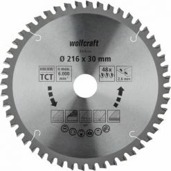 Angebote ???? Wolfcraft Kreissägeblatt, Ø 216 Mm, Bohrung Ø 30 Mm 07611011541024 Kreissägeblatt 0761101561 4006885654600 ????