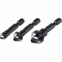 Schlussverkauf ???? Wolfcraft 4375000 - 3 Senker WS, 1 Schneide, Sechskantschaft Ø 8, 12, 16 Mm ????